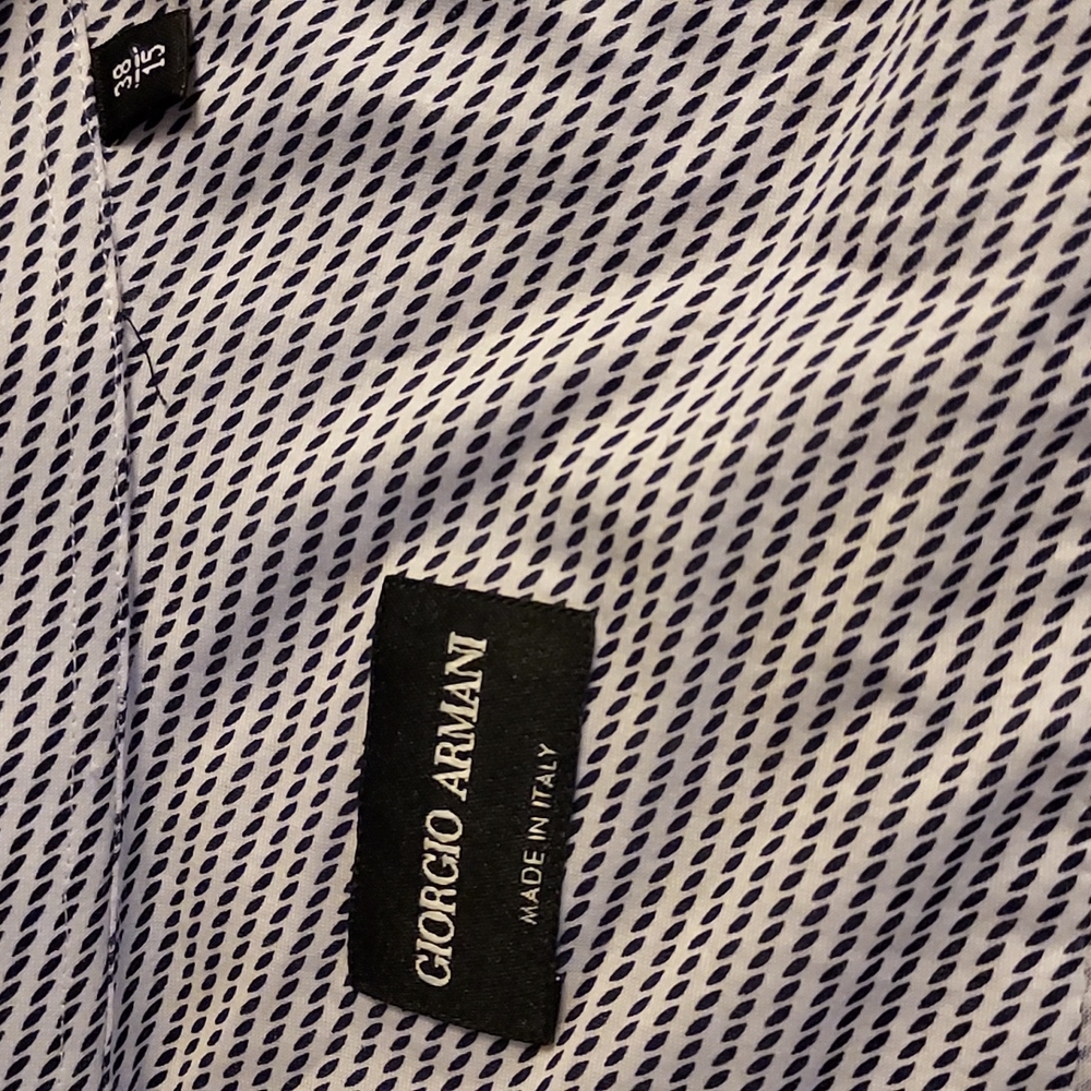 Giorgio Armani, 38/15, white & black pattern, unisex